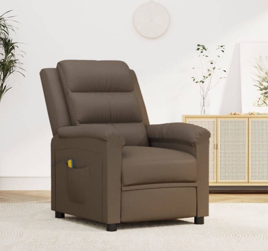 VidaXL Massagestoel verstelbaar kunstleer grijs - Foto 2