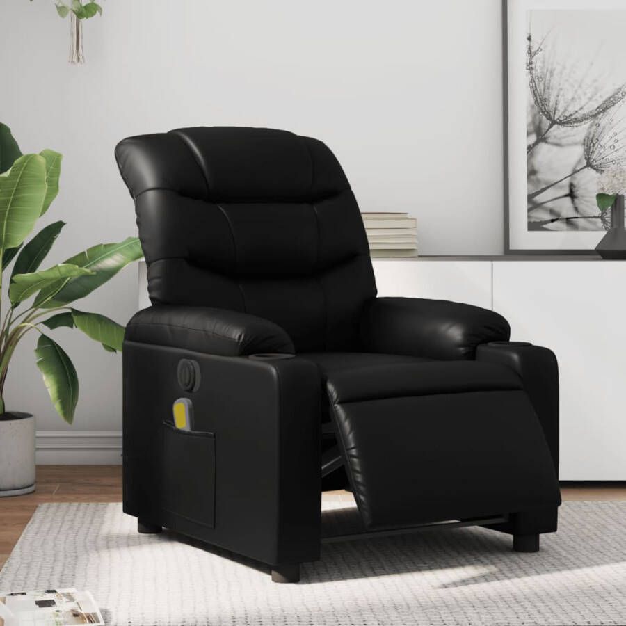 Vida XL Massagestoel verstelbaar elektrisch kunstleer zwart SKU: V3206592 - Foto 4