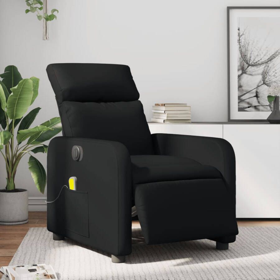 Vida XL Massagestoel verstelbaar elektrisch kunstleer zwart SKU: V3206742