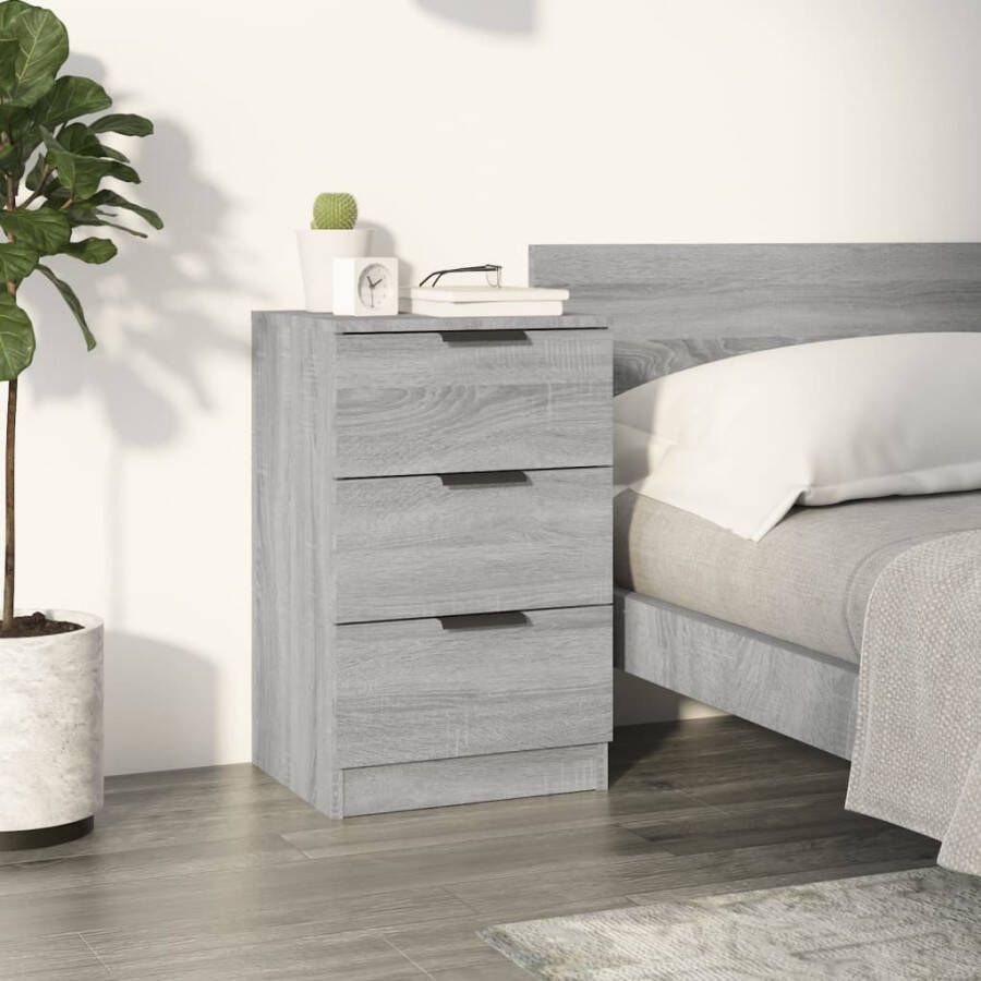 VidaXL -Nachtkastje-40x36x65-cm-grijs-sonoma-eikenkleurig
