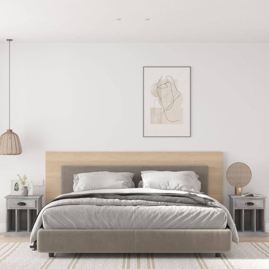 VidaXL -Nachtkastjes-2-st-43x36x50-cm-betongrijs