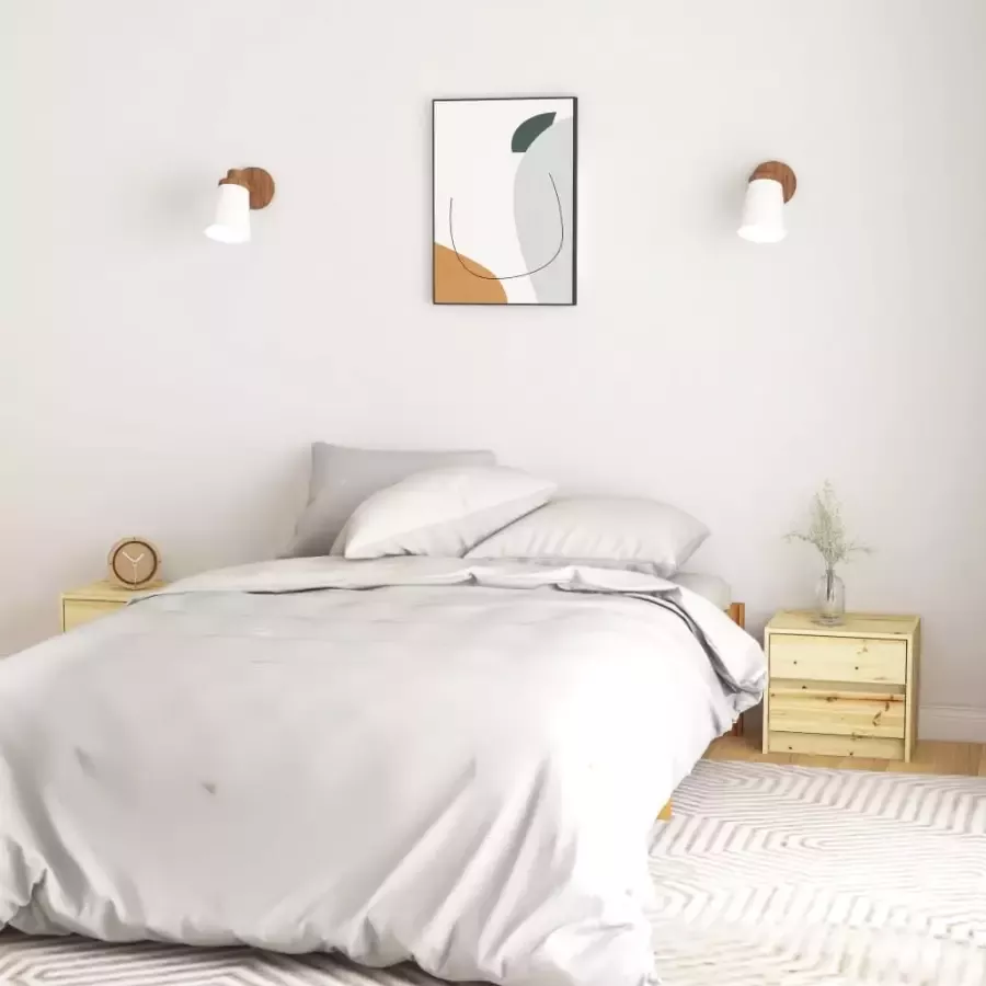 VidaXL Nachtkastjes 2st 40x30 5x35 5 cm massief vurenhout