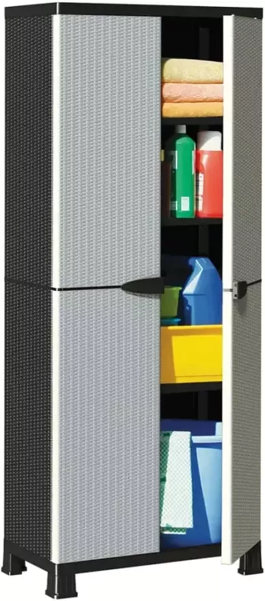VidaXL -Opbergkast-68x39x171 5-cm-rattan-ontwerp - Foto 4