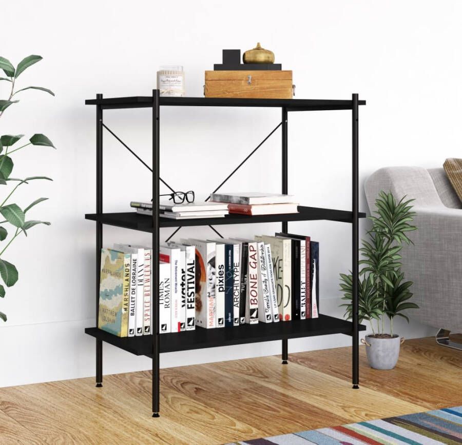 VidaXL -Opbergrek-3-laags-80x40x92-cm-zwart