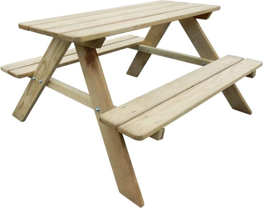 VIDAXL Picknicktafel voor kinderen 89x89 6x50 8 cm grenenhout - Foto 3