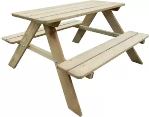 VIDAXL Picknicktafel voor kinderen 89x89 6x50 8 cm grenenhout