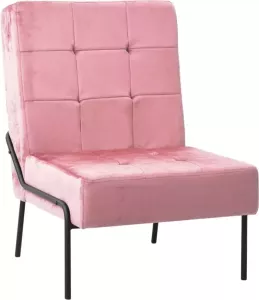 VIDAXL Relaxstoel 65x79x87 cm fluweel roze