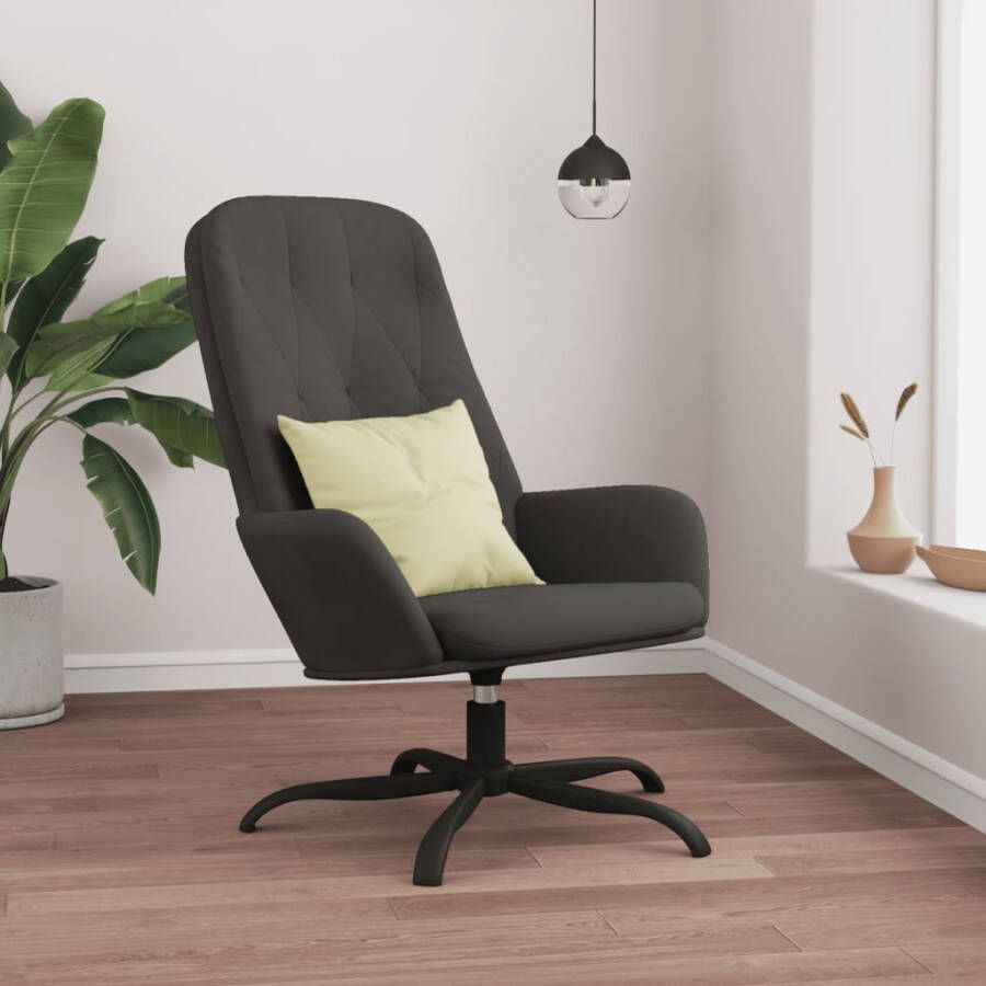 VidaXL Relaxstoel fluweel donkergrijs