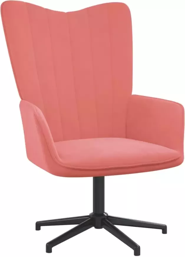 VIDAXL Relaxstoel fluweel roze - Foto 2