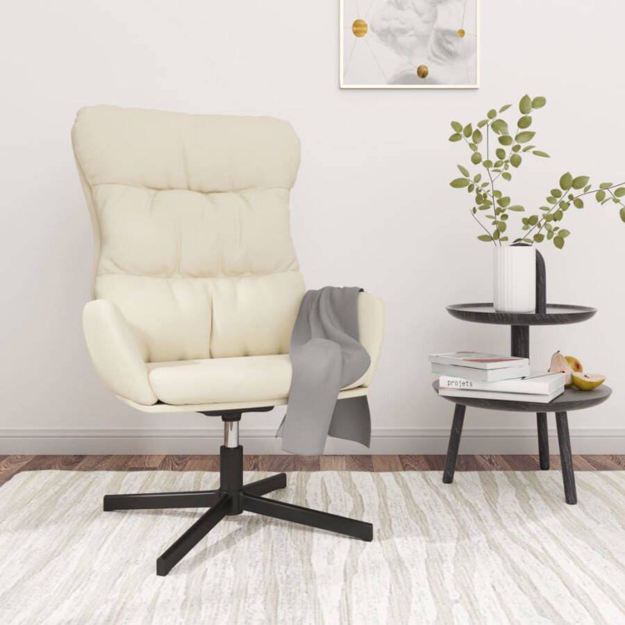 VidaXL Relaxstoel kunstleer crèmekleurig - Foto 1