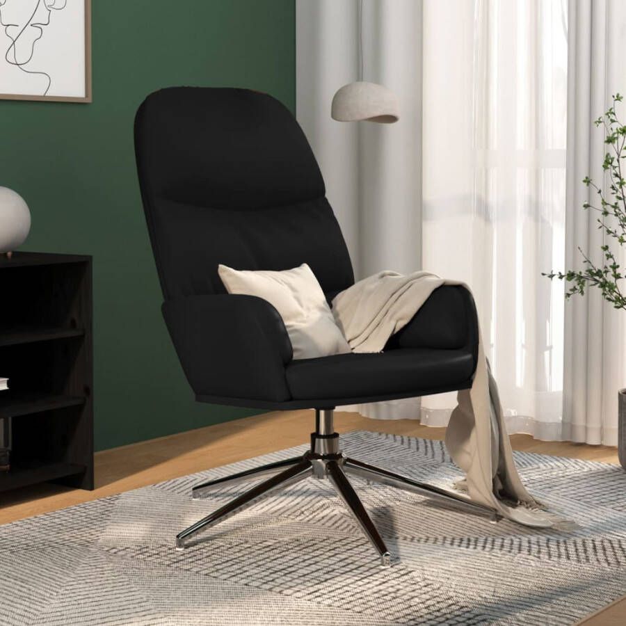VidaXL Relaxstoel kunstleer glanzend zwart