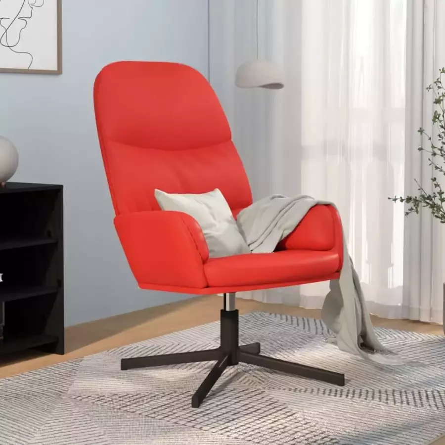 VIDAXL Relaxstoel kunstleer rood