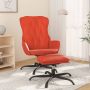 VidaXL Relaxstoel met voetenbank kunstleer rood - Thumbnail 2