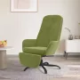 VIDAXL Relaxstoel met voetensteun fluweel lichtgroen - Thumbnail 2