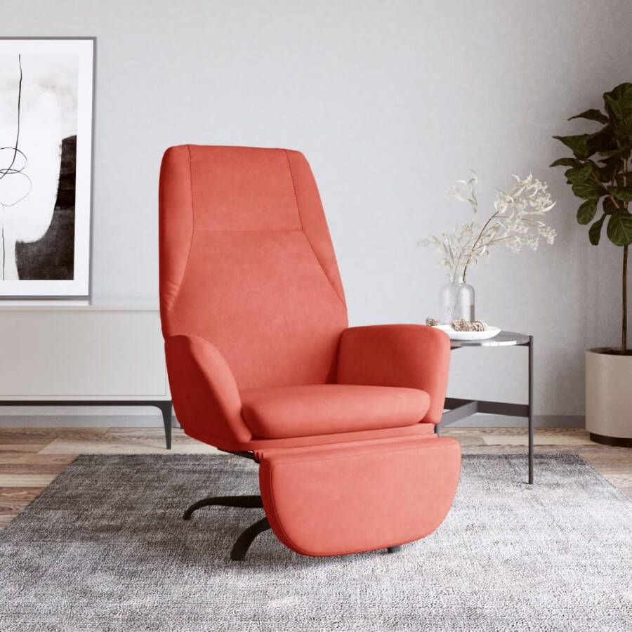 VidaXL Relaxstoel met voetensteun fluweel roze - Foto 1