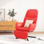 VidaXL Relaxstoel met voetensteun kunstleer rood - Thumbnail 2