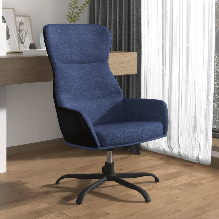 VidaXL Relaxstoel stof blauw - Foto 1