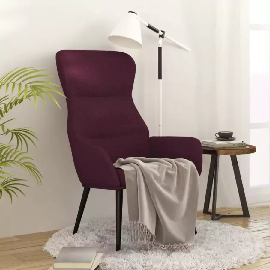 VIDAXL Relaxstoel stof paars - Foto 1
