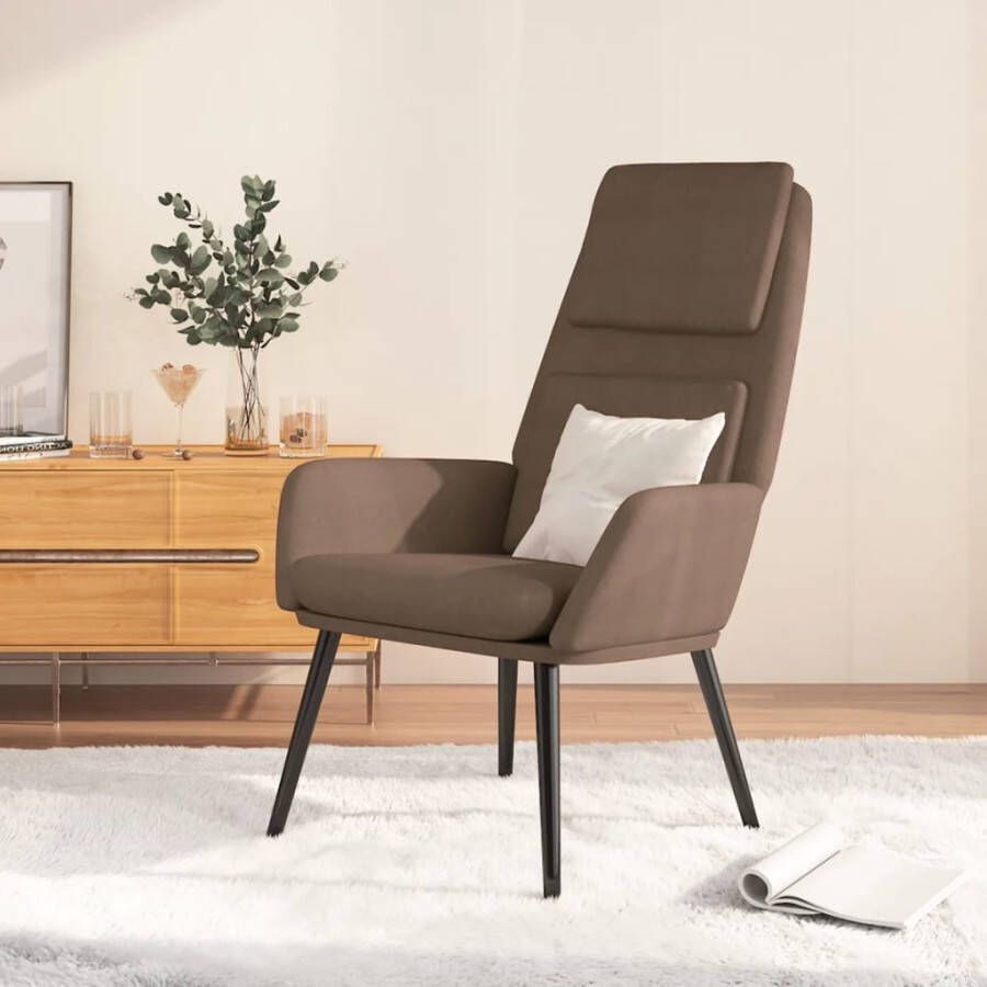 VidaXL Relaxstoel stof taupe - Foto 3