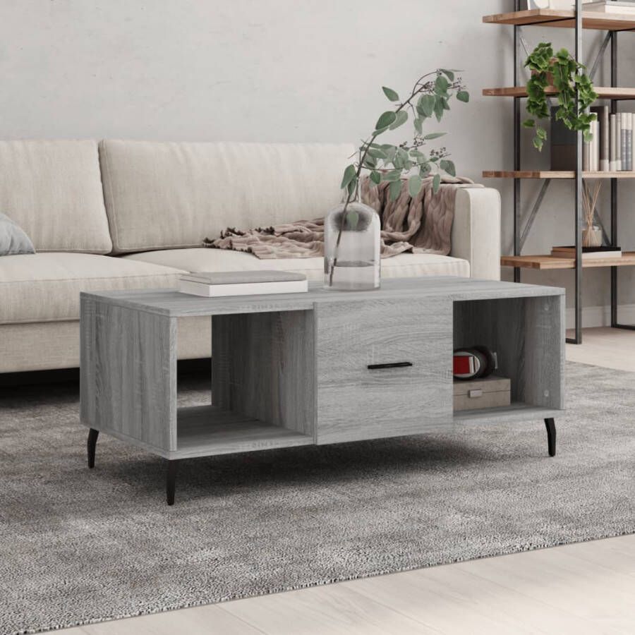 VidaXL -Salontafel-102x50x40-cm-bewerkt-hout-grijs-sonoma-eikenkleurig - Foto 4