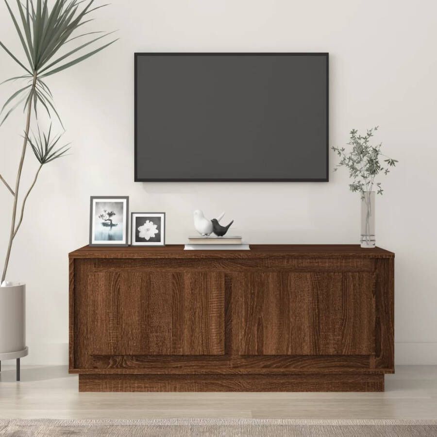 VidaXL -Salontafel-102x50x44-cm-bewerkt-hout-bruin-eikenkleur - Foto 2