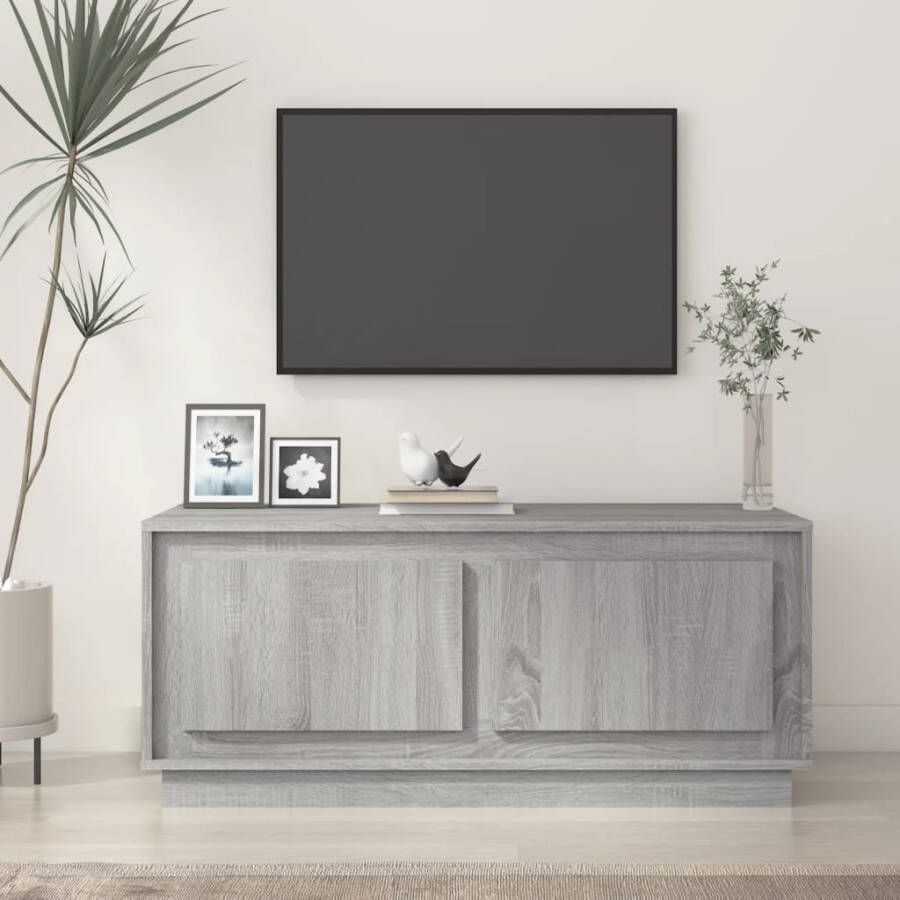 VidaXL -Salontafel-102x50x44-cm-bewerkt-hout-grijs-sonoma-eikenkleurig - Foto 3