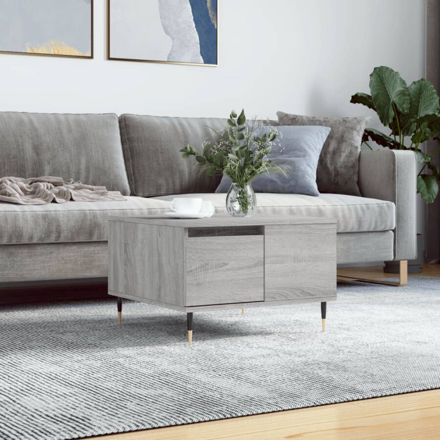 VidaXL -Salontafel-55x55x36 5-cm-bewerkt-hout-grijs-sonoma-eikenkleurig - Foto 3