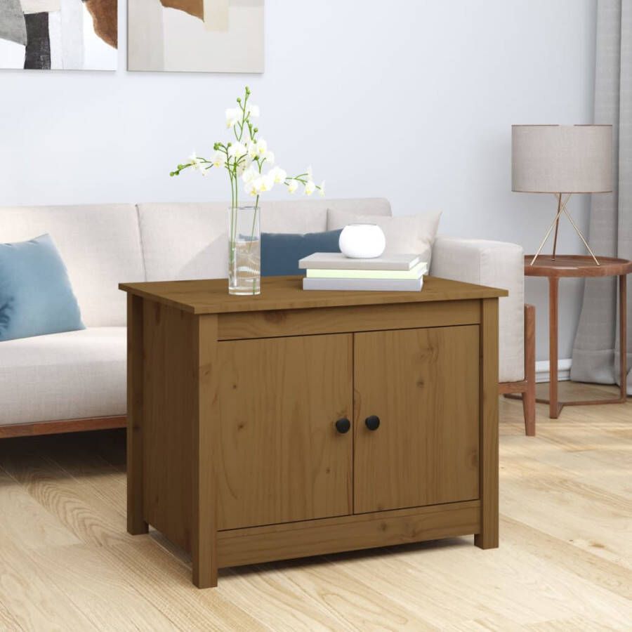 VidaXL -Salontafel-71x49x55-cm-massief-grenenhout-honingbruin