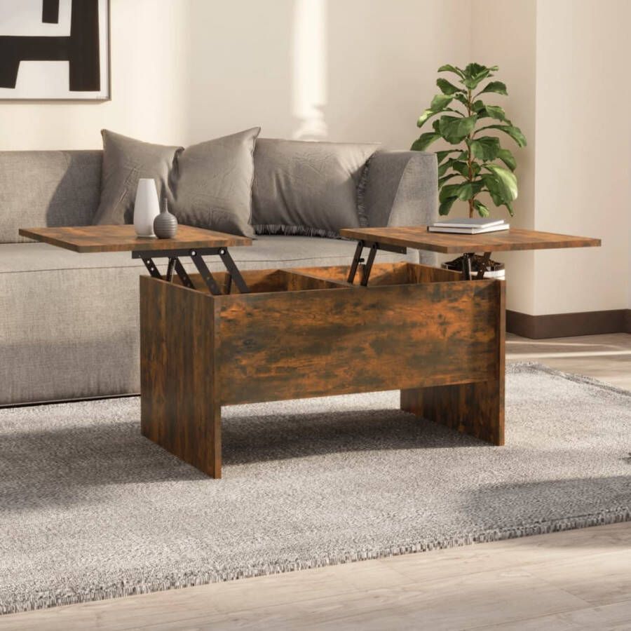 VidaXL -Salontafel-80x50x42 5-cm-bewerkt-hout-gerookt-eikenkleurig