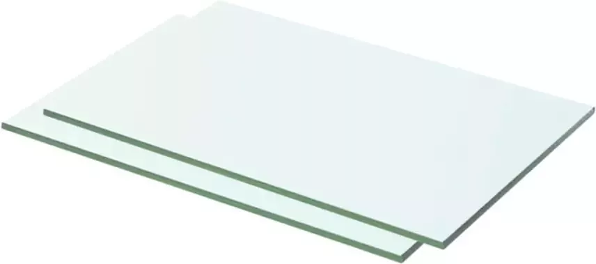VIDAXL Schappen 2 st 50x25 cm glas transparant