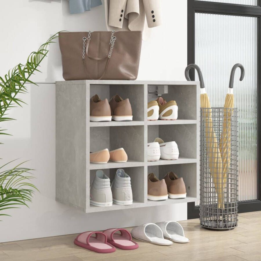VidaXL Schoenenkast met plank met opslag Bewerkt hout