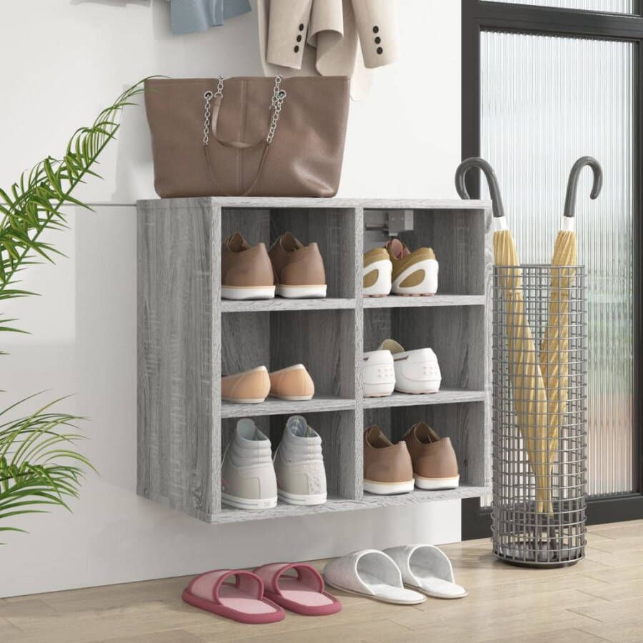 VidaXL -Schoenenkast-52 5x30x50-cm-grijs-sonoma-eikenkleurig