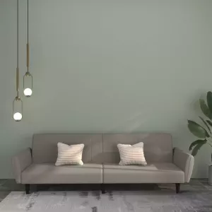 VIDAXL Slaapbank 2-zits fluweel lichtgrijs