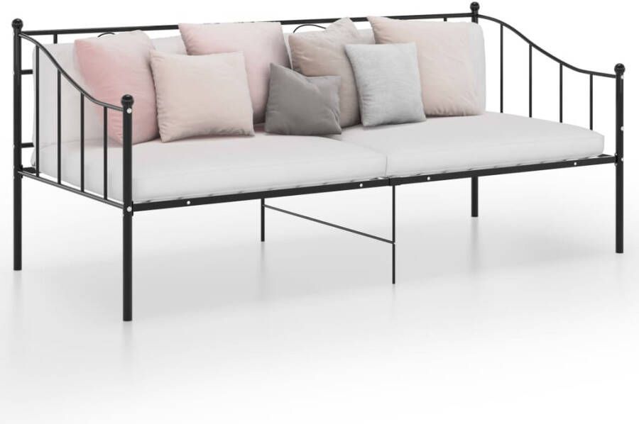 VidaXL -Slaapbankframe-metaal-zwart-90x200-cm