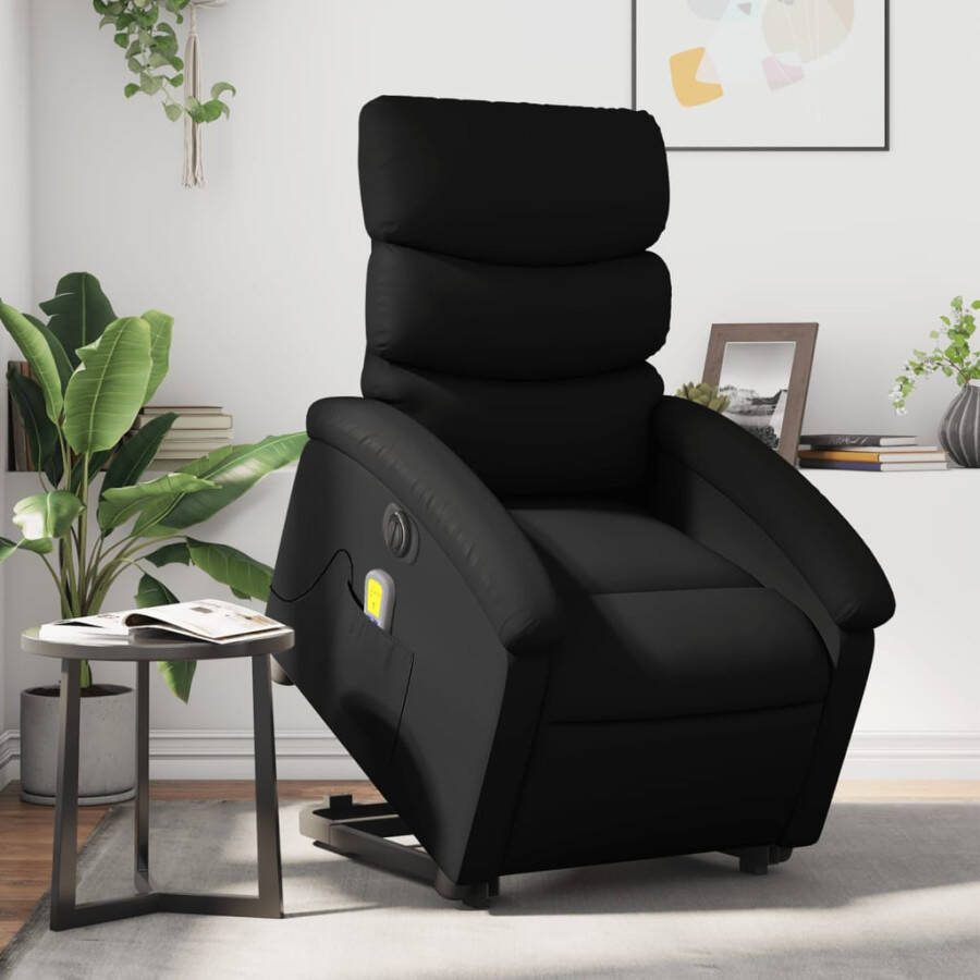 Vida XL vidaXL Sta-op-massagestoel elektrisch kunstleer zwart-VXL-3204061