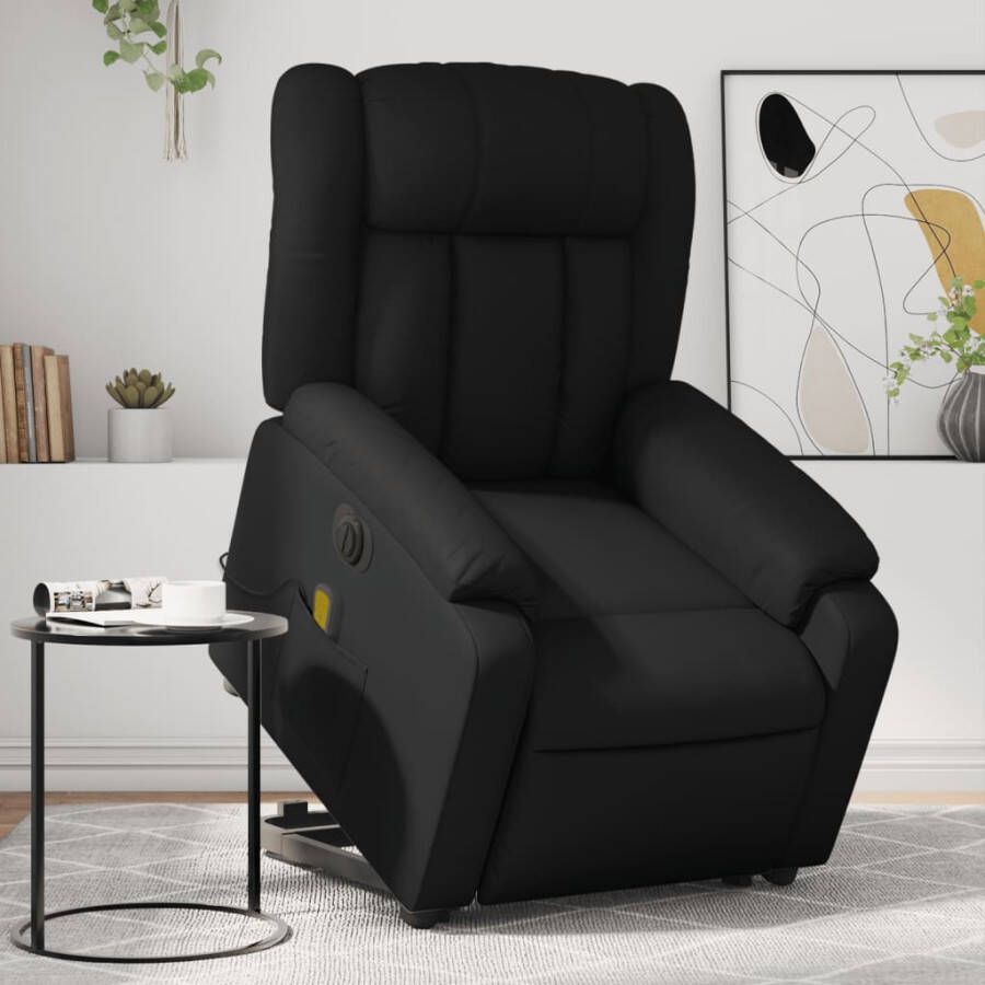 Vida XL vidaXL Sta-op-massagestoel elektrisch kunstleer zwart-VXL-3205285