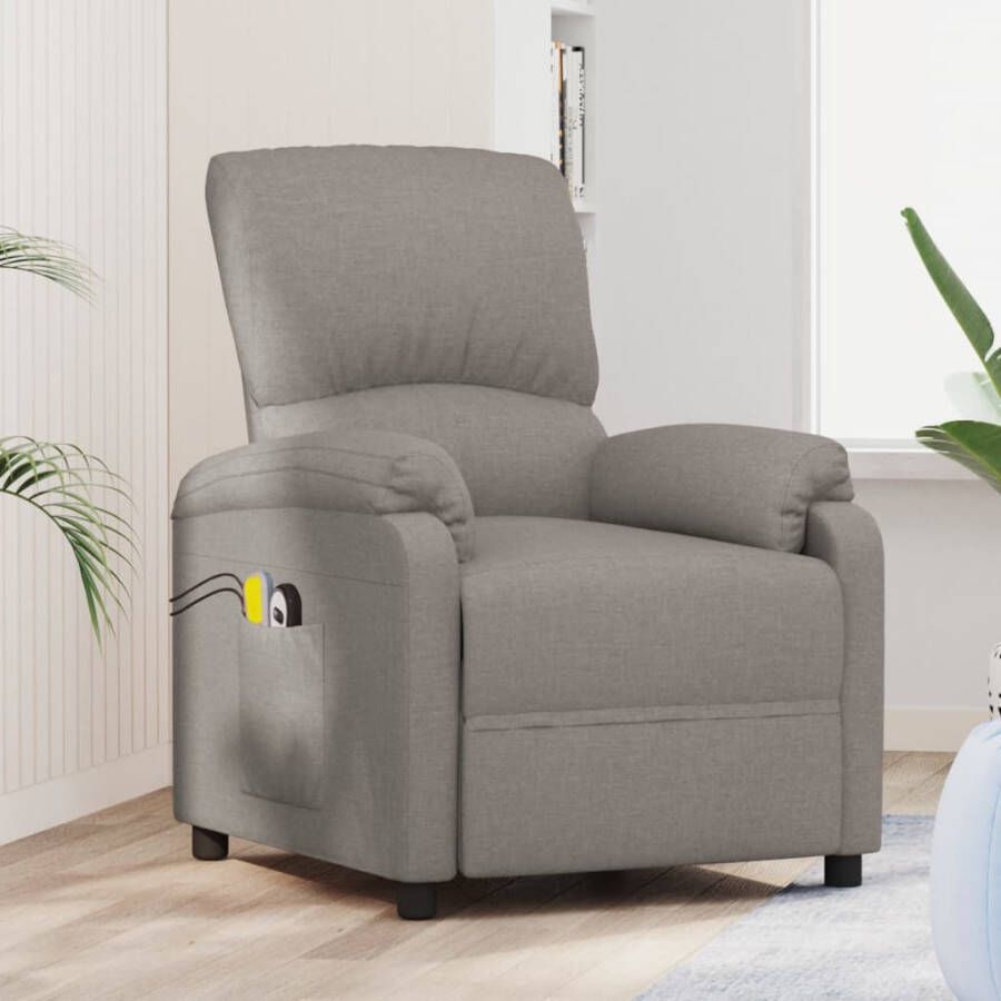 VidaXL -Sta-op-massagestoel-stof-taupe - Foto 1