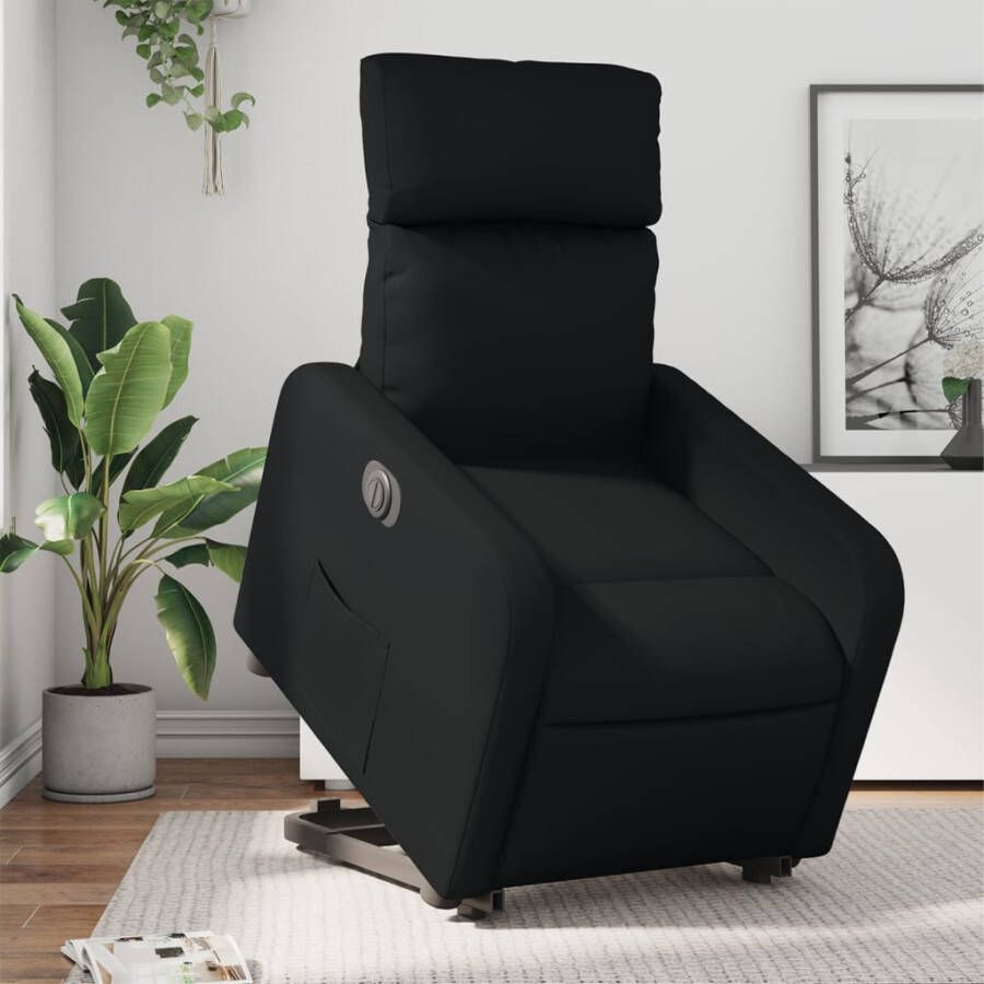 Vida XL vidaXL Sta-op-stoel elektrisch kunstleer zwart-VXL-3206763