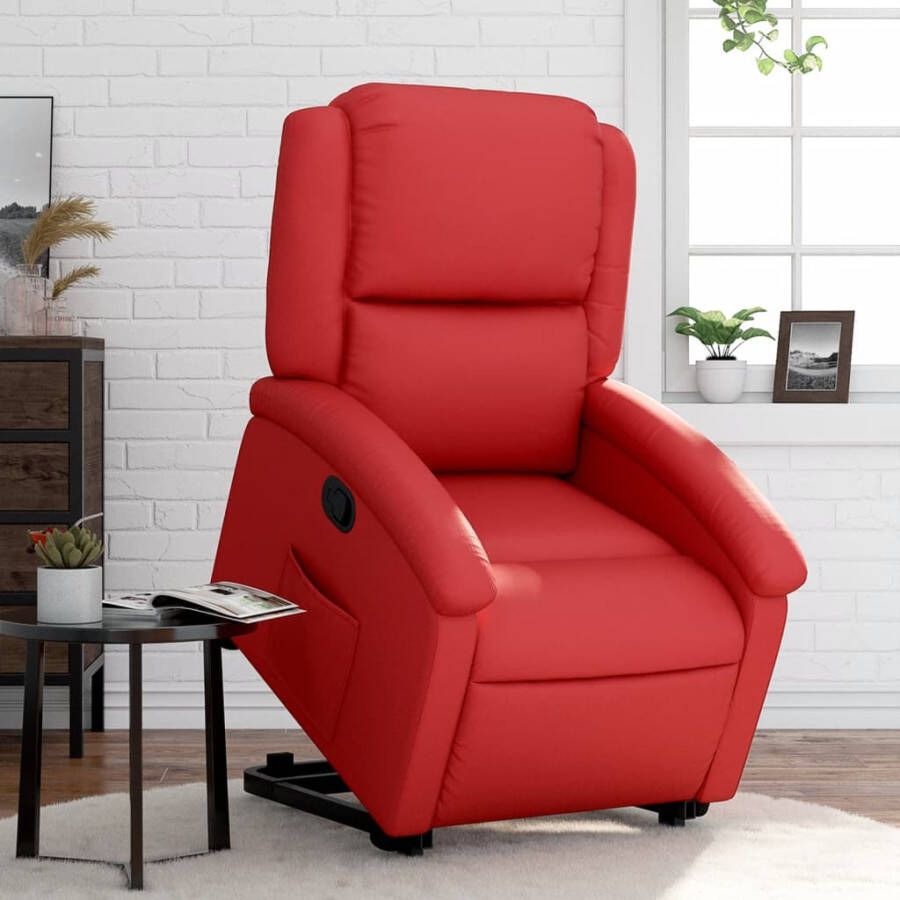 VidaXL Sta-op-stoel kunstleer rood - Foto 4