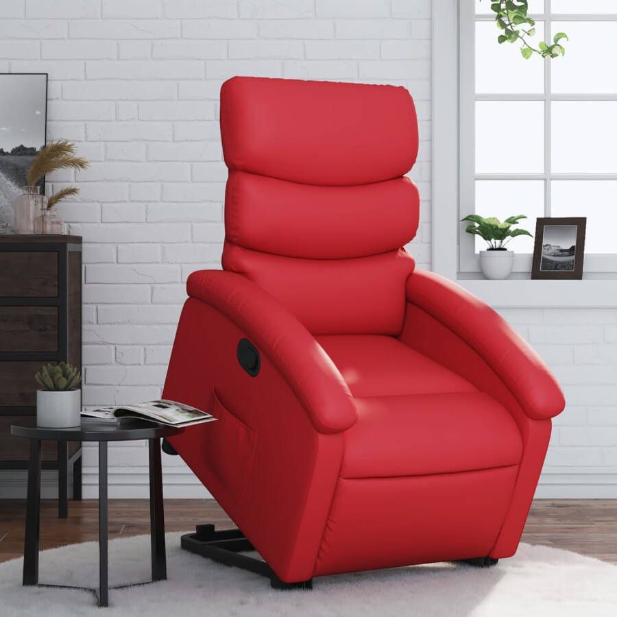 VIDAXL Sta-op-stoel kunstleer rood - Foto 4