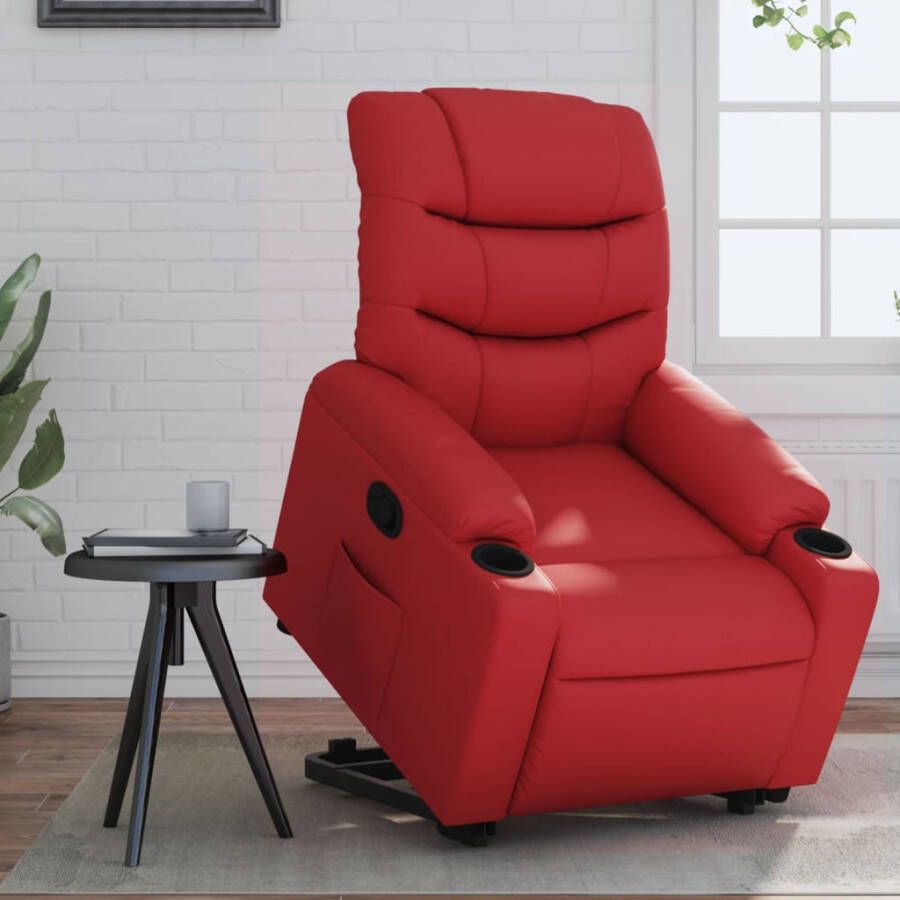 VIDAXL Sta-op-stoel kunstleer rood - Foto 4