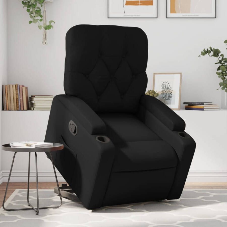 VidaXL Sta-op-stoel kunstleer zwart - Foto 4