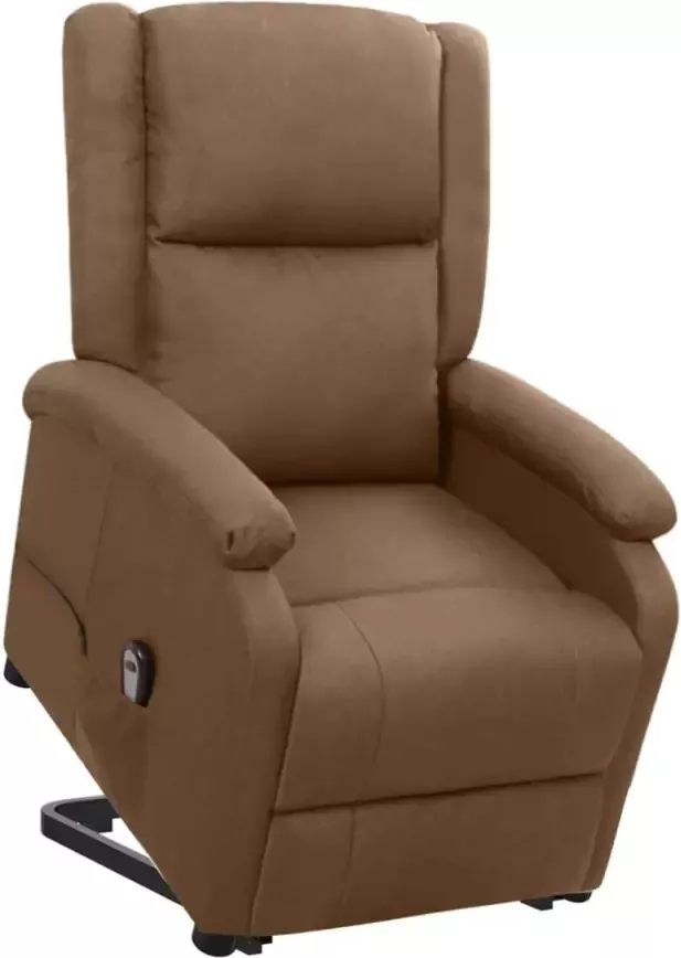 VidaXL Sta-op-stoel verstelbaar stof bruin