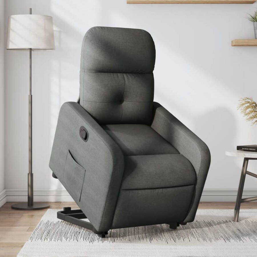 Vida XL vidaXL Sta-op-stoel verstelbaar stof donkergrijs-VXL-3206796 - Foto 4