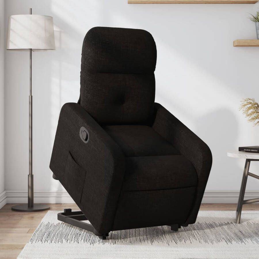 VidaXL Sta-op-stoel verstelbaar stof zwart - Foto 4