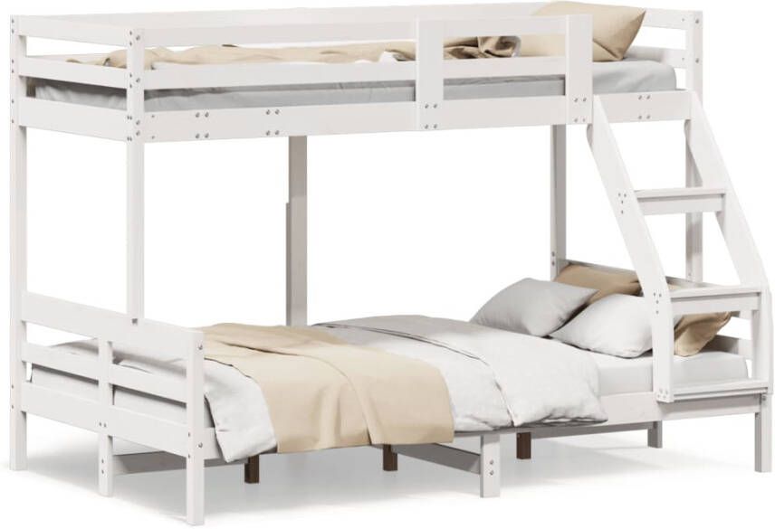 Vida XL Stapelbed massief grenenhout wit 80x200 120x200 cm SKU: V3207178 - Foto 7