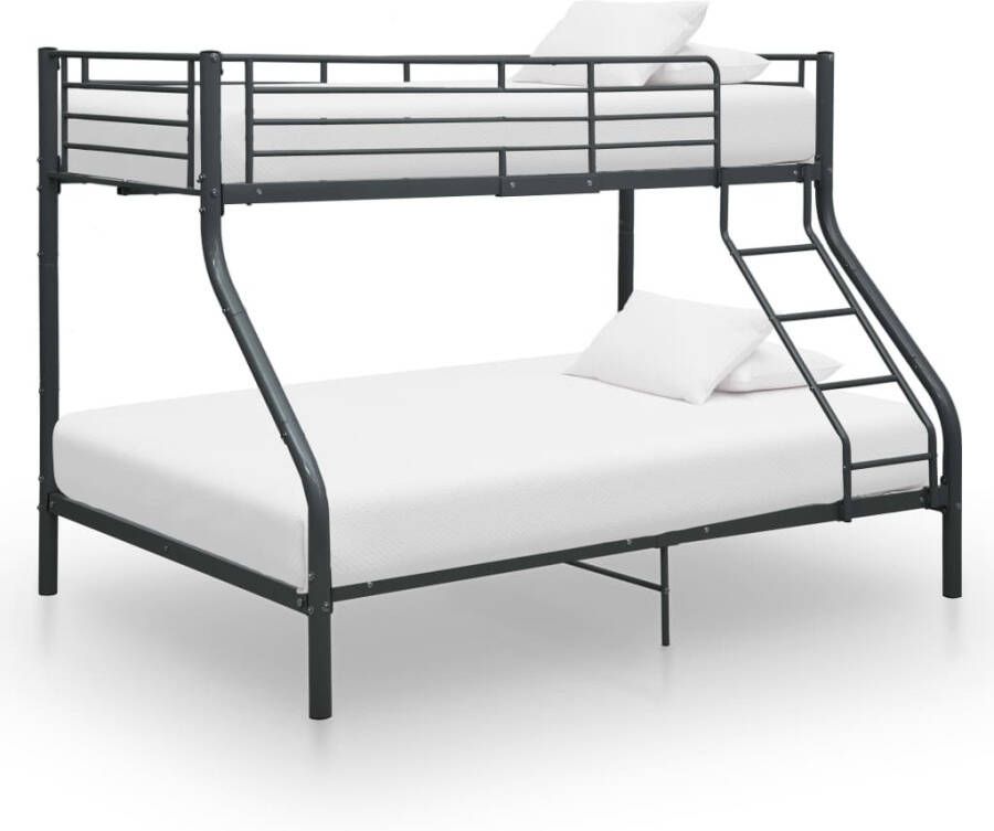 Vida XL Stapelbedframe metaal zwart 140x200 cm 90x200 cm SKU: V287905