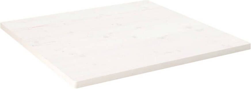 VidaXL -Tafelblad-vierkant-90x90x2 5-cm-massief-grenenhout-wit