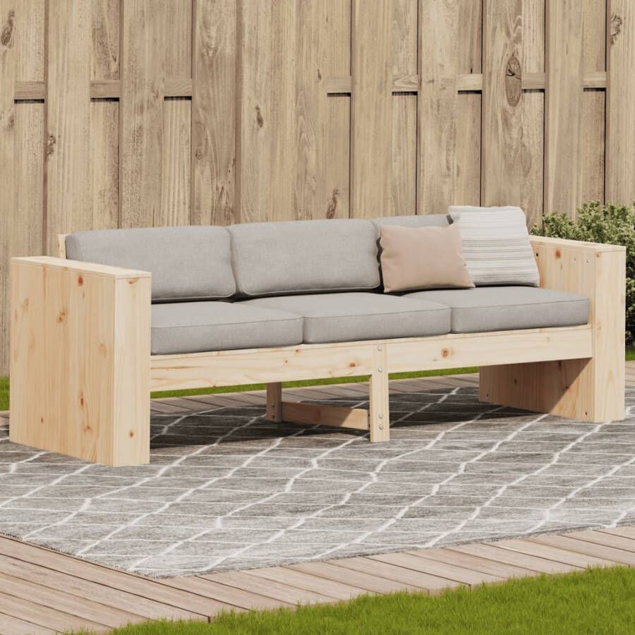 VIDAXL Tuinbank 3-zits 189x60x62 cm massief grenenhout - Foto 4