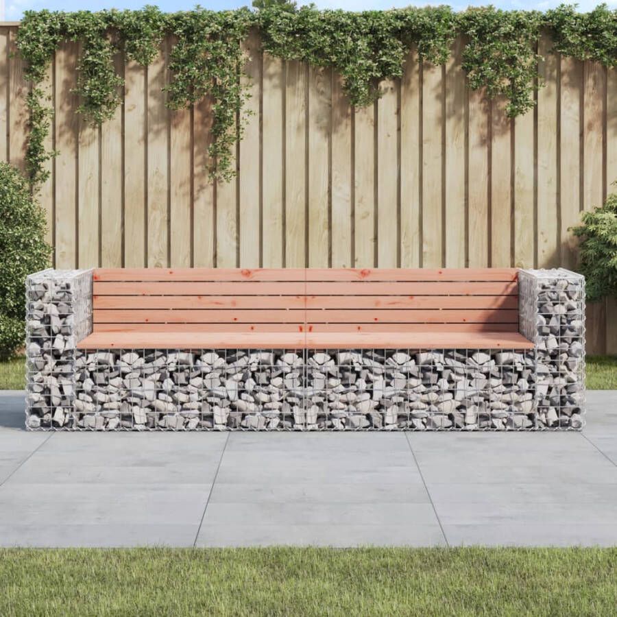 VIDAXL Tuinbank schanskorfontwerp 244x71x65 5 cm massief douglashout - Foto 4